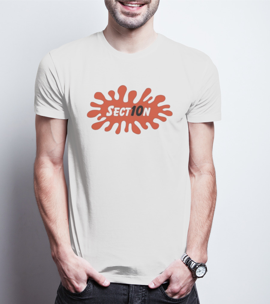 Sect10n Splat Splatter Style Orange T-Shirt