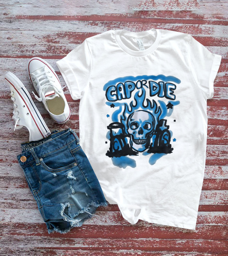 Cap Or Die Skull Flame T-Shirt
