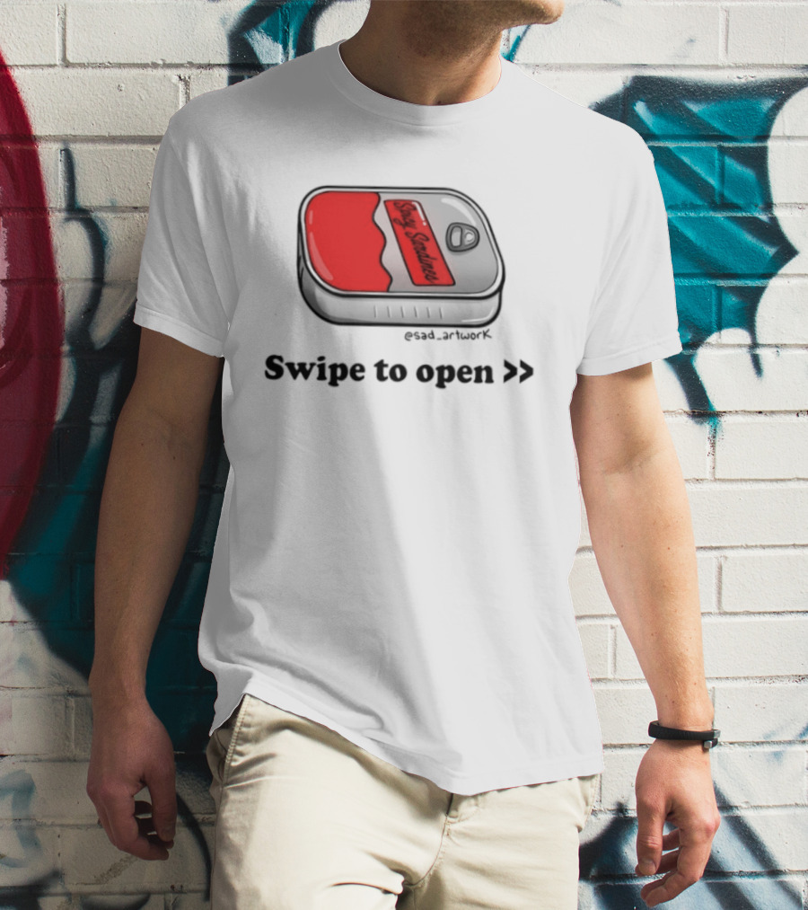 Spicy Sardines Swipe To Open Can Print T-Shirt