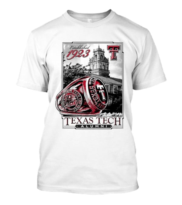 Texas Tech Alumni Established 1923 Ring Building TTU T-Shirt