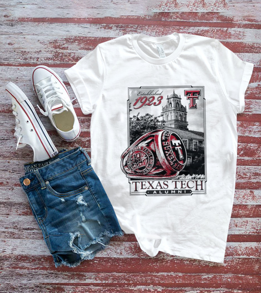Texas Tech Alumni Established 1923 Ring Building TTU T-Shirt