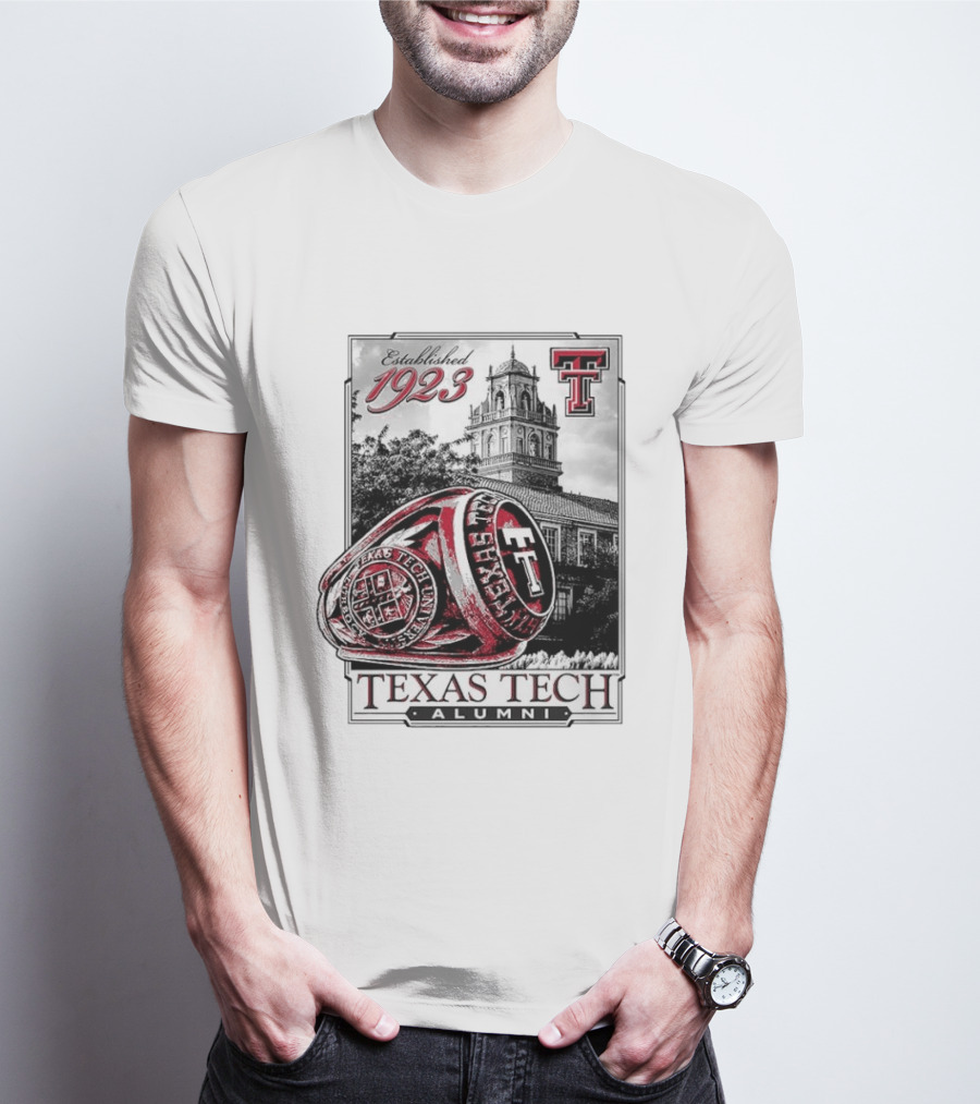 Texas Tech Alumni Established 1923 Ring Building TTU T-Shirt