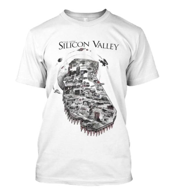 Silicon Valley Fly Map Circuit Board T-Shirt