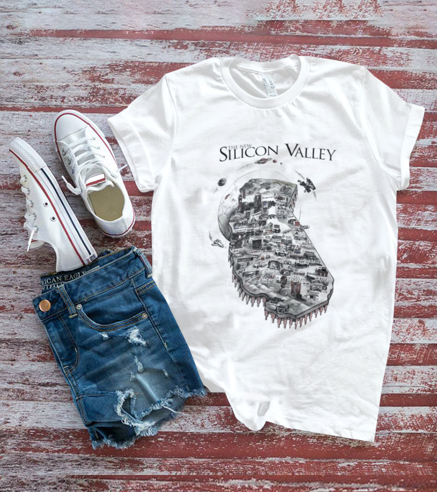 Silicon Valley Fly Map Circuit Board T-Shirt