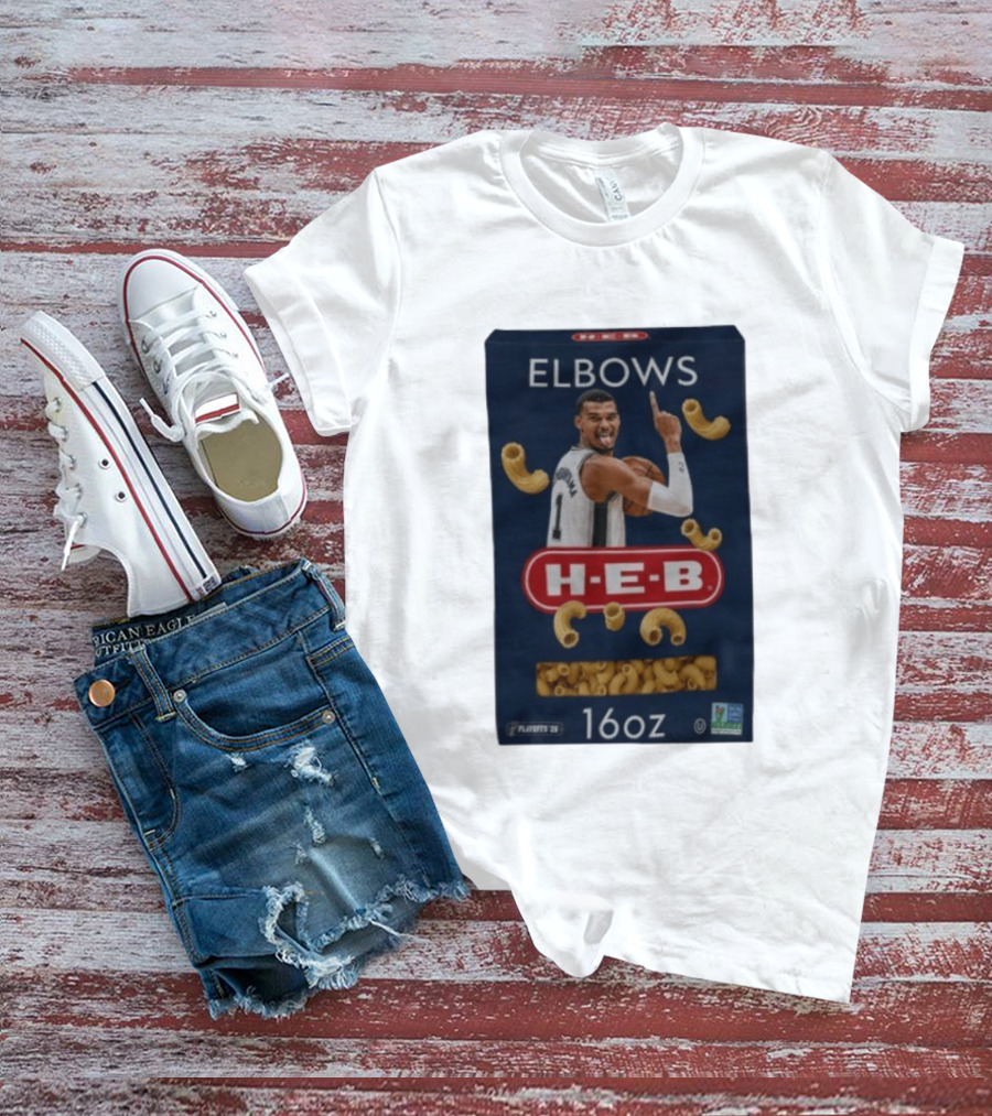 Victor Wembanyama Spurs HEB Elbows Meme 16oz Box T-Shirt