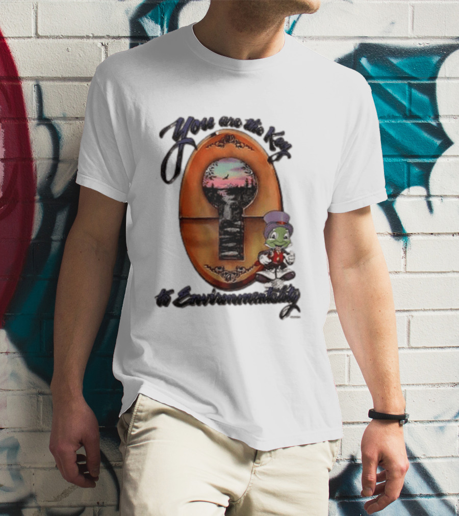 You Are The Key To Environmentality Keyhole Scene With Cartoon T-Shirt