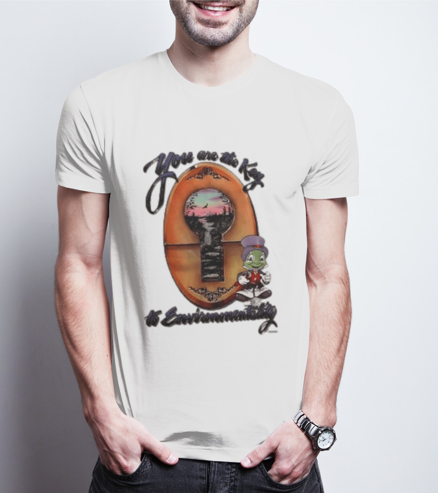 You Are The Key To Environmentality Keyhole Scene With Cartoon T-Shirt