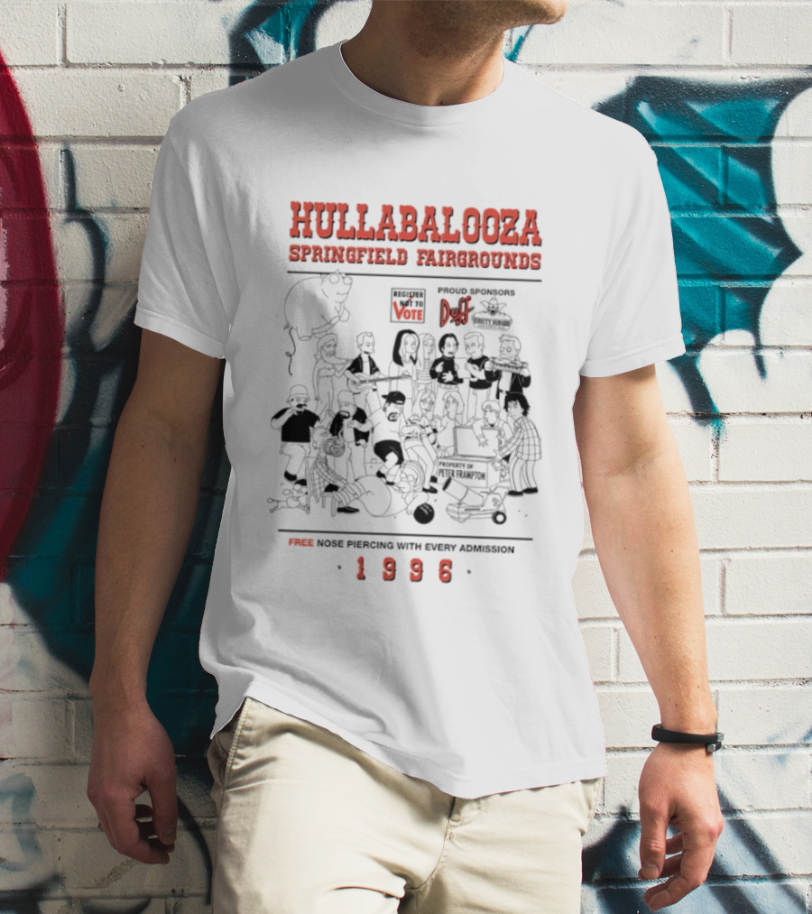 Hullabalooza Springfield Fairgrounds 1996 Free Nose Piercing Admission Vans Duff T-Shirt