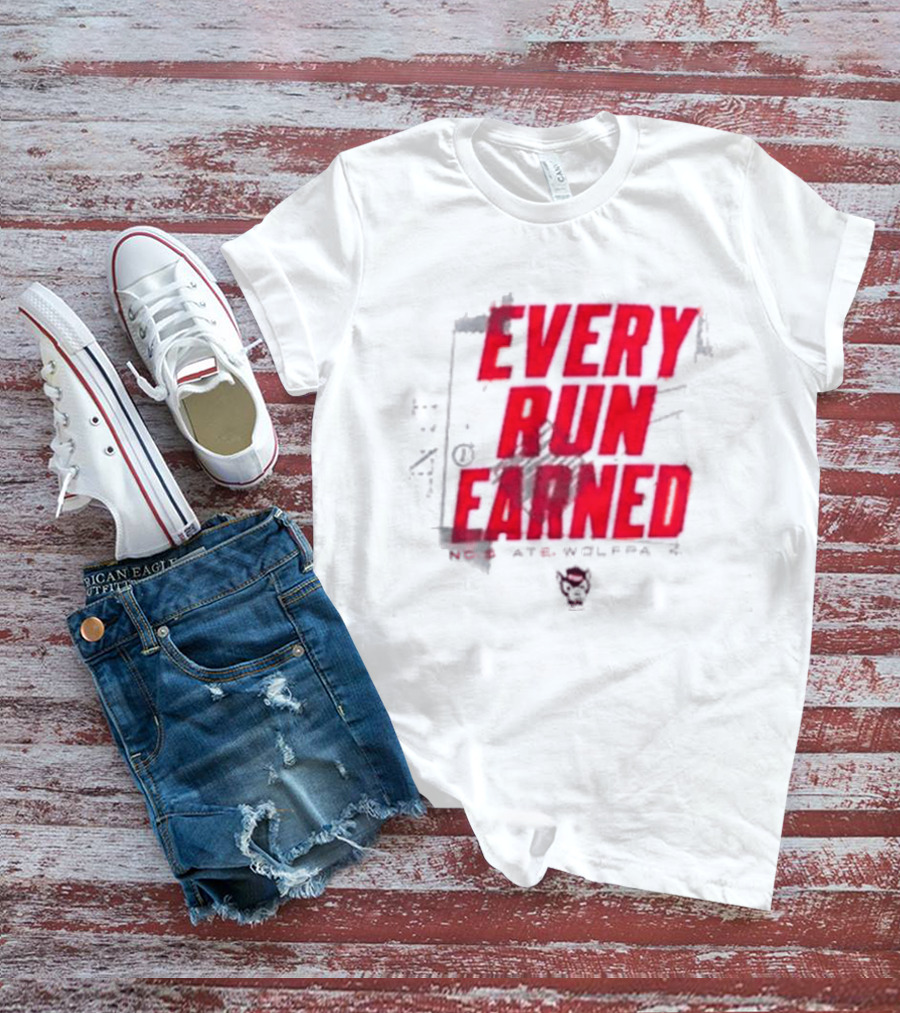 NC State Wolfpack Every Run Earned T-Shirt