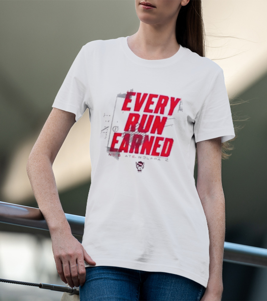 NC State Wolfpack Every Run Earned T-Shirt