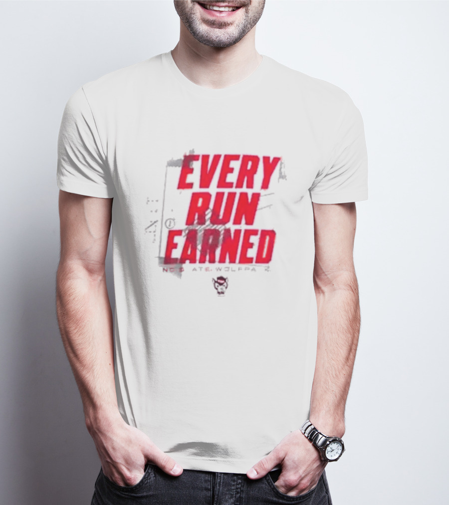 NC State Wolfpack Every Run Earned T-Shirt