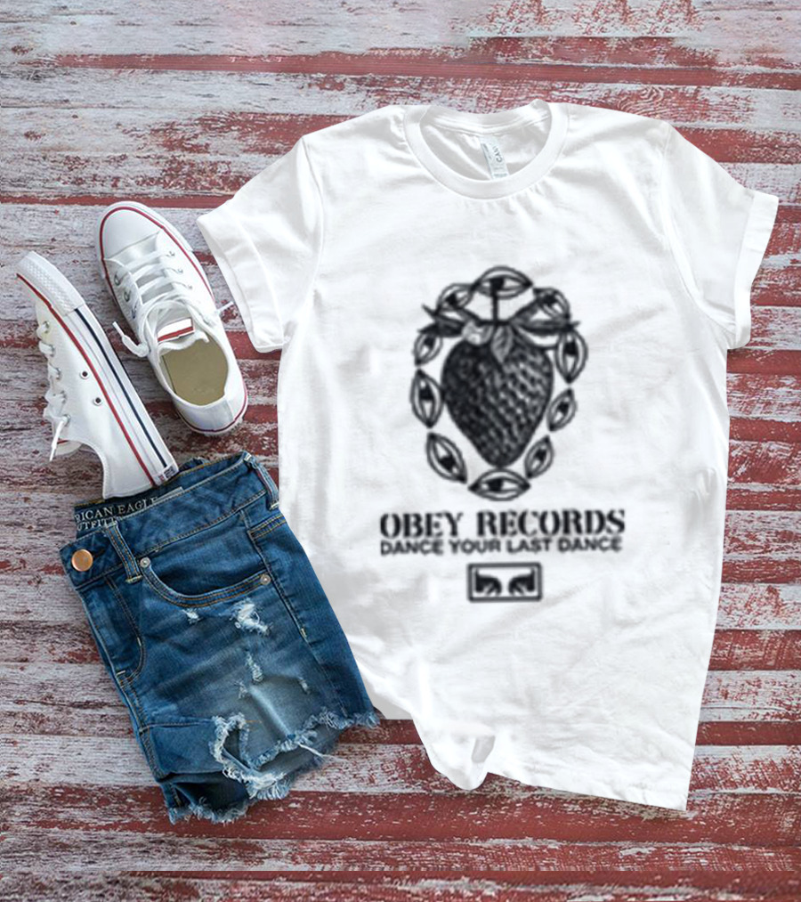 Obey Records Garden Heavyweight Music Art Collection T-Shirt