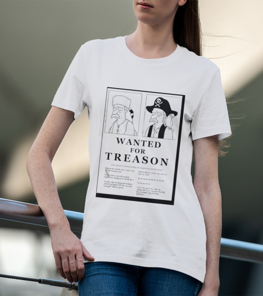 The Simpsons Wanted For Treason T-Shirt