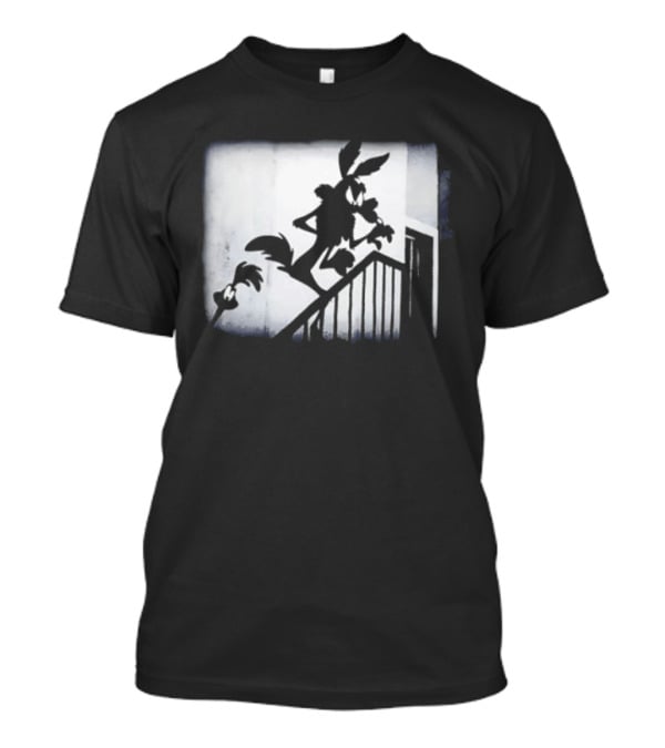 Wilesferatu Wile E. Coyote Road Runner Looney Tunes Silhouette Stairs T-Shirt