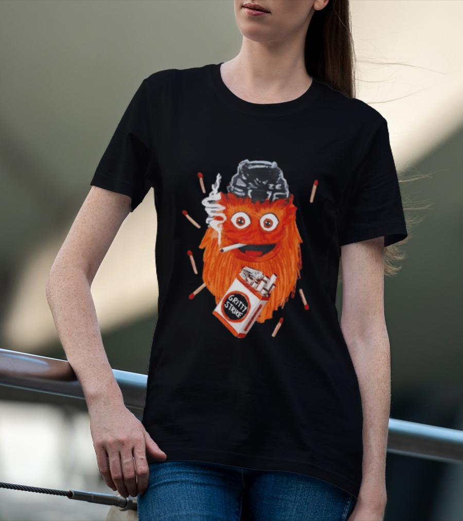 Gritty Strike Smoking Philadelphia Flyers Hockey 2026 T-Shirt