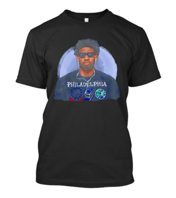 Philadelphia 76ers Joel Embiid Wearing Glasses NBA Basketball 2026 T-Shirt