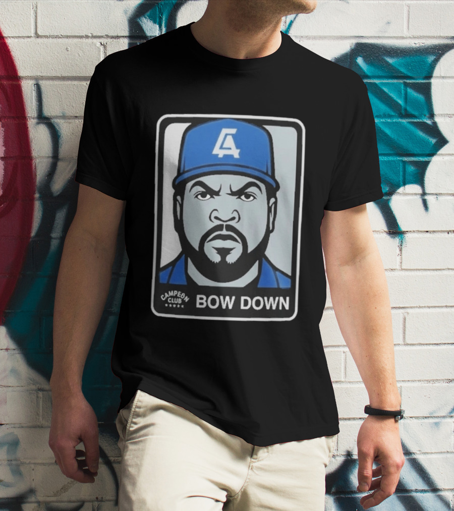 2026 LA Dodgers Ice Cube Bow Down Campeon Club T-Shirt