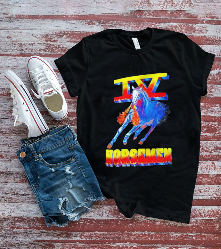 Four Horsemen WWE 90s IV Fiery Horse Retro Wrestling T-Shirt