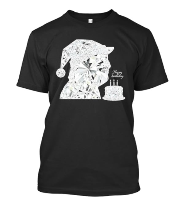 Happy Birthday Trump Diamond Wizard With Crystal Hat And Cake T-Shirt