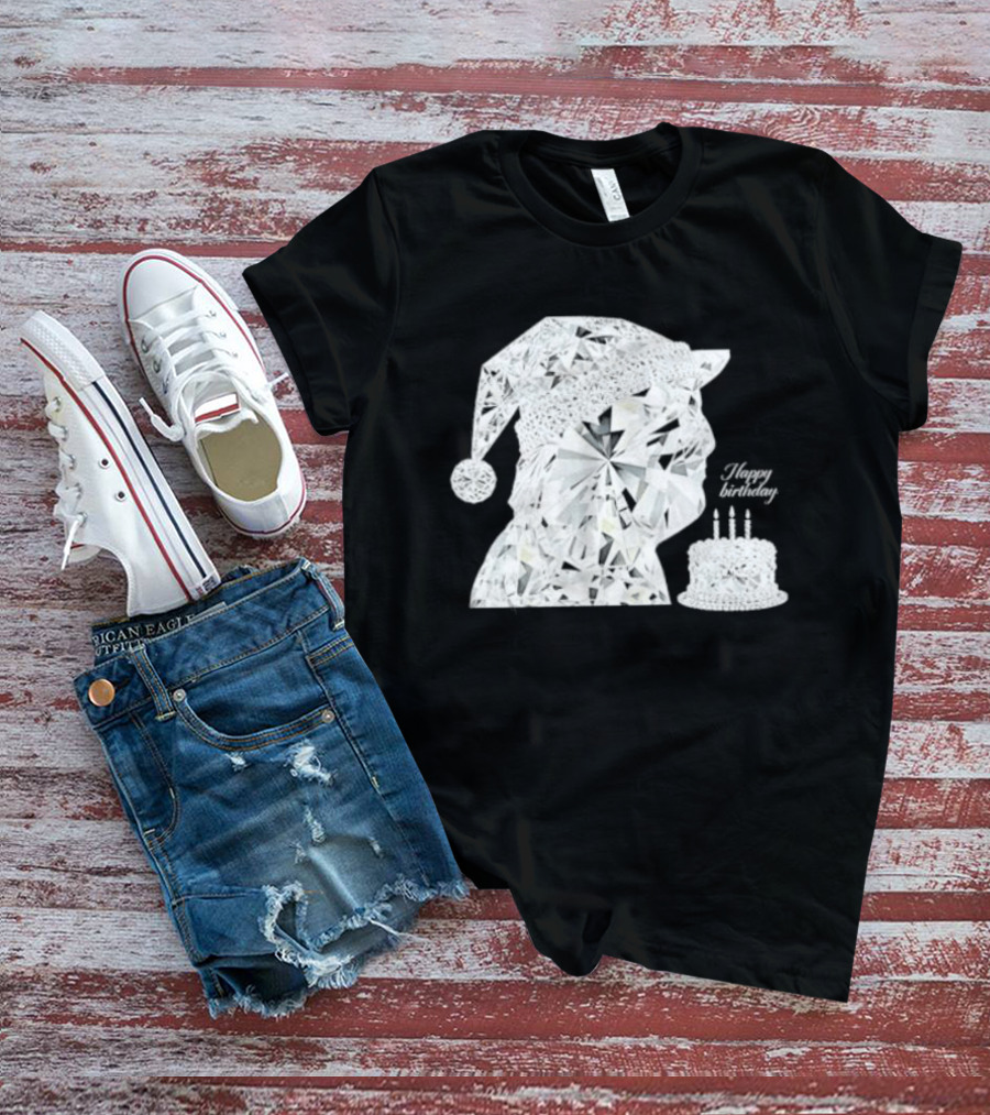 Happy Birthday Trump Diamond Wizard With Crystal Hat And Cake T-Shirt