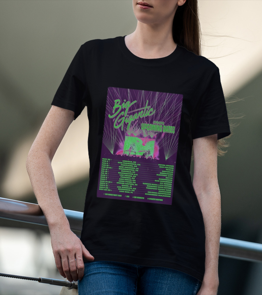 Big Gigantic 2026 Upcoming Dates And Locations T-Shirt
