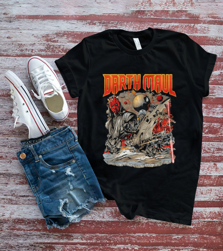 Darth Maul Star Wars Sith Lord Speedster Lightsaber Duel Scene T-Shirt