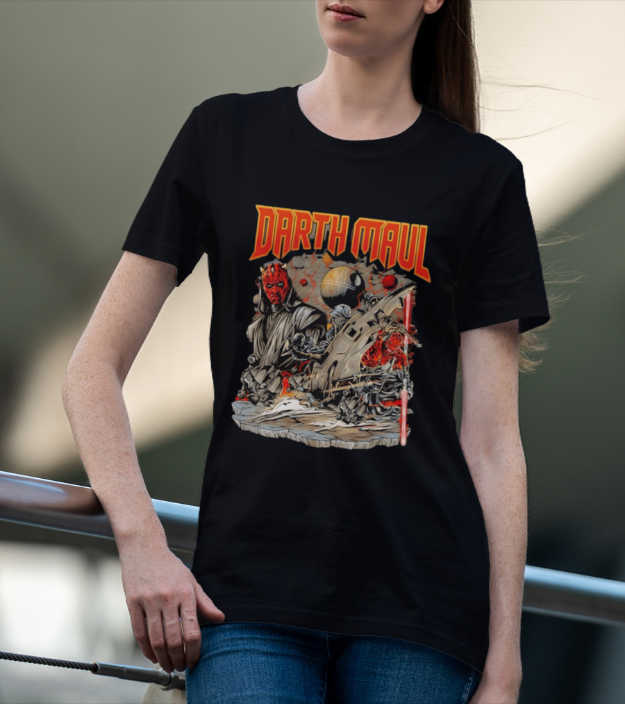 Darth Maul Star Wars Sith Lord Speedster Lightsaber Duel Scene T-Shirt