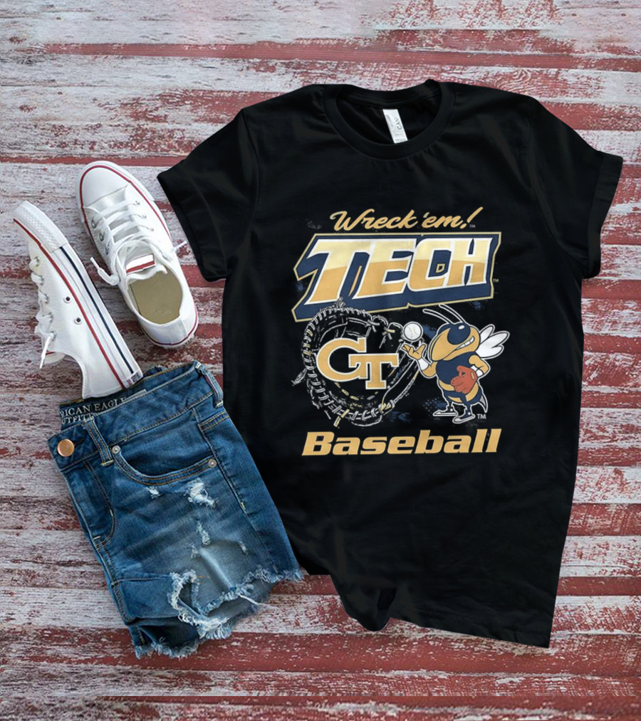 Wreck 'Em Tech GT Baseball Yellow Jackets Buzz T-Shirt