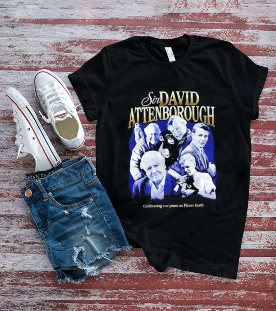 Sir David Attenborough Centennial Celebration On Planet Earth T-Shirt