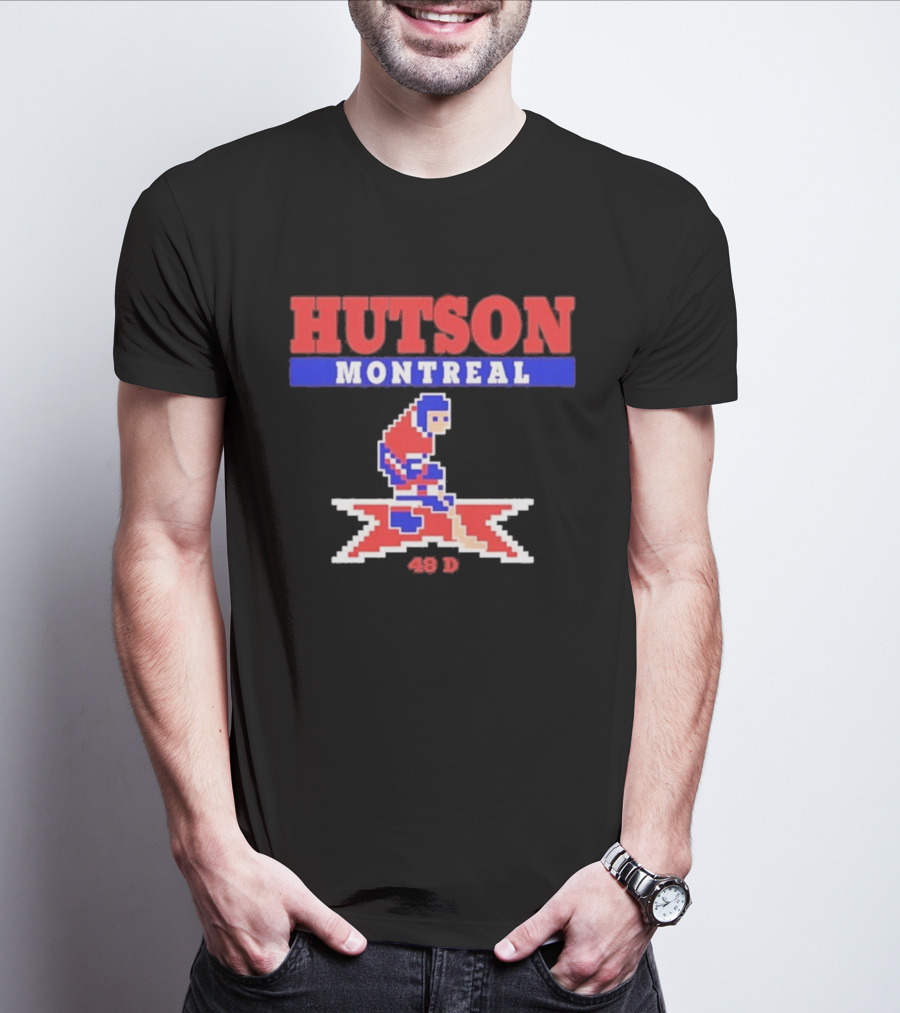 Lane Hutson Montreal 48 D Hockey Pixel T-Shirt