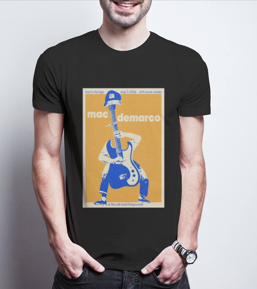 Live In Chicago Mac DeMarco May 7 2026 At The Salt Shed Fairgrounds With Mock Media T-Shirt