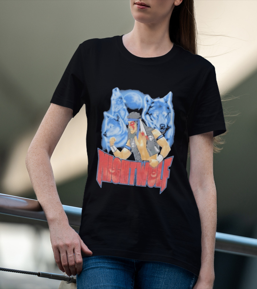 Nightwolf Mortal Kombat Klassic Ultimate MK3 Wolves Moonfighter T-Shirt