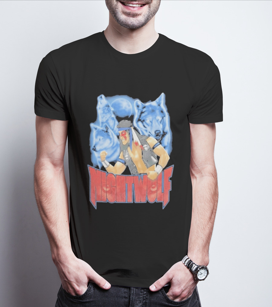 Nightwolf Mortal Kombat Klassic Ultimate MK3 Wolves Moonfighter T-Shirt