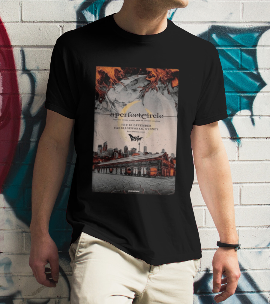 A Perfect Circle Thu 10 December Carriageworks Sydney Special Sunset Show With Puscifer T-Shirt
