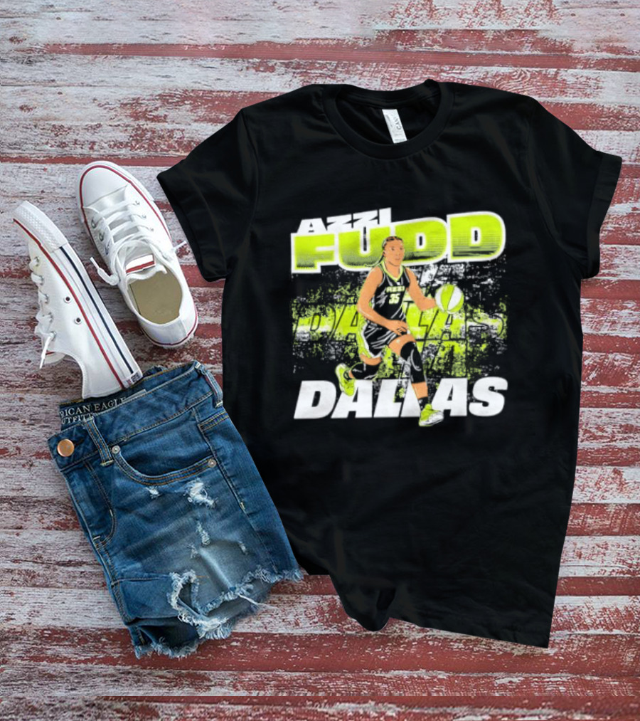 Azzi Fudd Dallas Wings WNBA Dribble Action T-Shirt