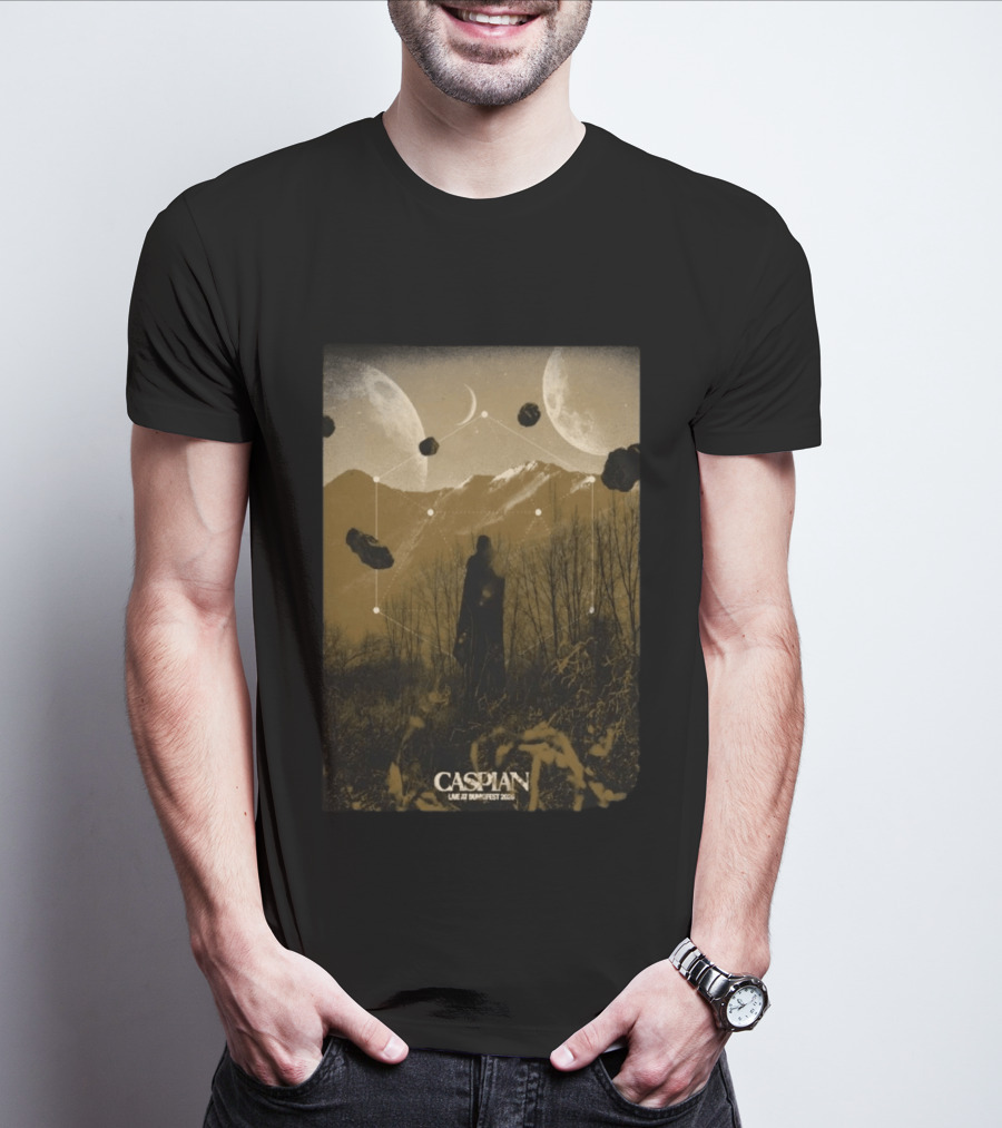 Caspian Zottegem Belgium Live At DunkFest 2026 Celestial Mountain Scene T-Shirt