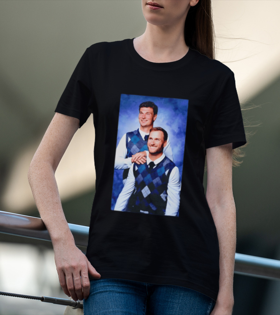Kirk Cousins Fernando Mendoza Raiders Step Brothers Argyle Sweater Duo T-Shirt