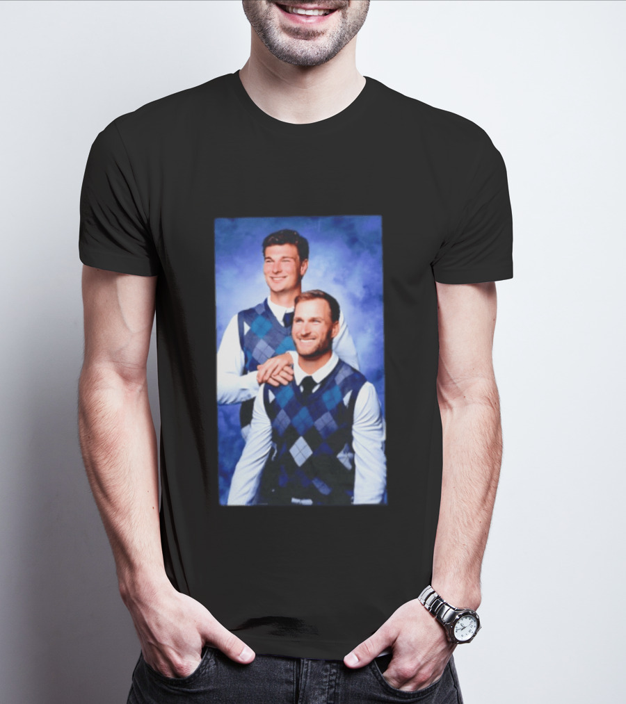 Kirk Cousins Fernando Mendoza Raiders Step Brothers Argyle Sweater Duo T-Shirt