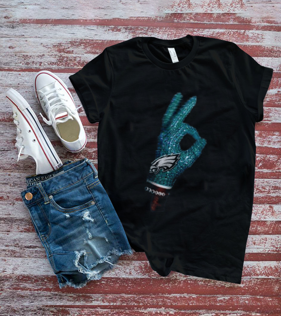 Drake Iceman Philadelphia Eagles Glove Gesture 2 Sided T-Shirt