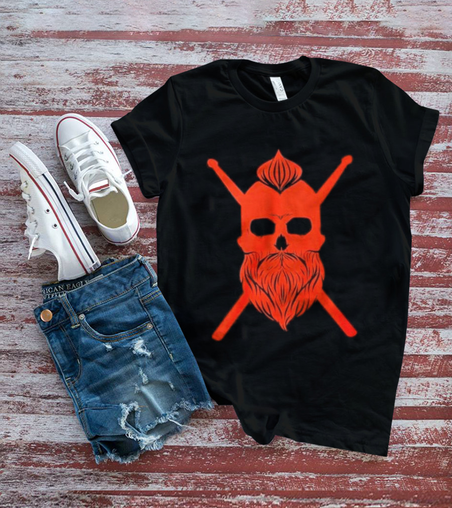 Drummer Skull Crossed Drumsticks Stealing Until Nobody's T-Shirt