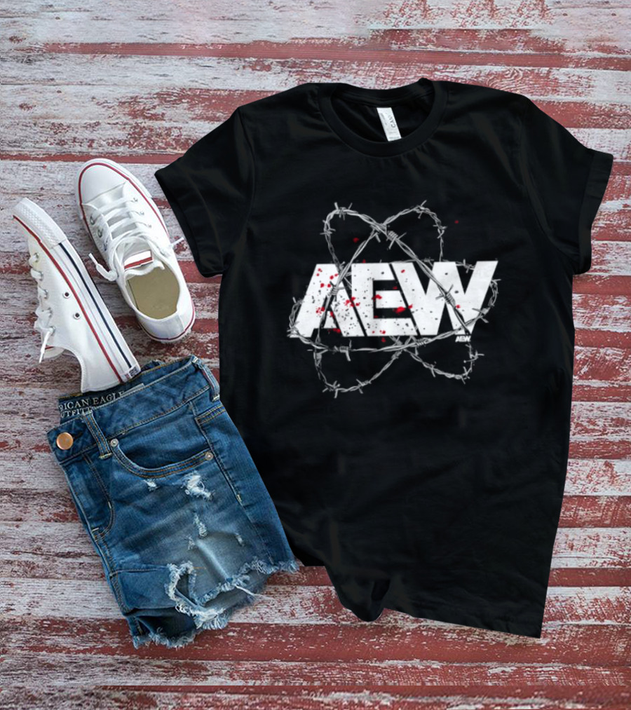 AEW Barbed Wire Blood Splatter T-Shirt