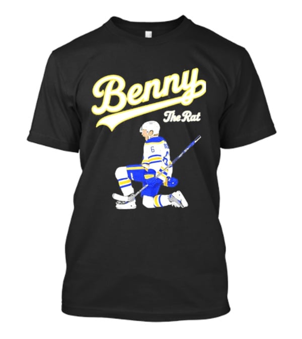 Benny The Rat Buffalo Sabres Number 6 Hockey Player Kneeling T-Shirt