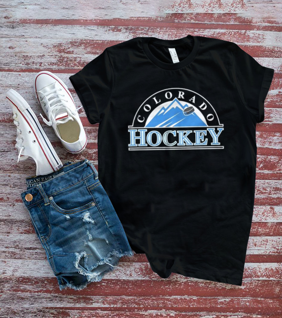 Colorado Avalanche Hockey Mountain Curve T-Shirt