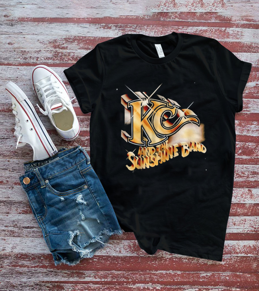 KC And The Sunshine Band Gold Logo Retro Disco T-Shirt