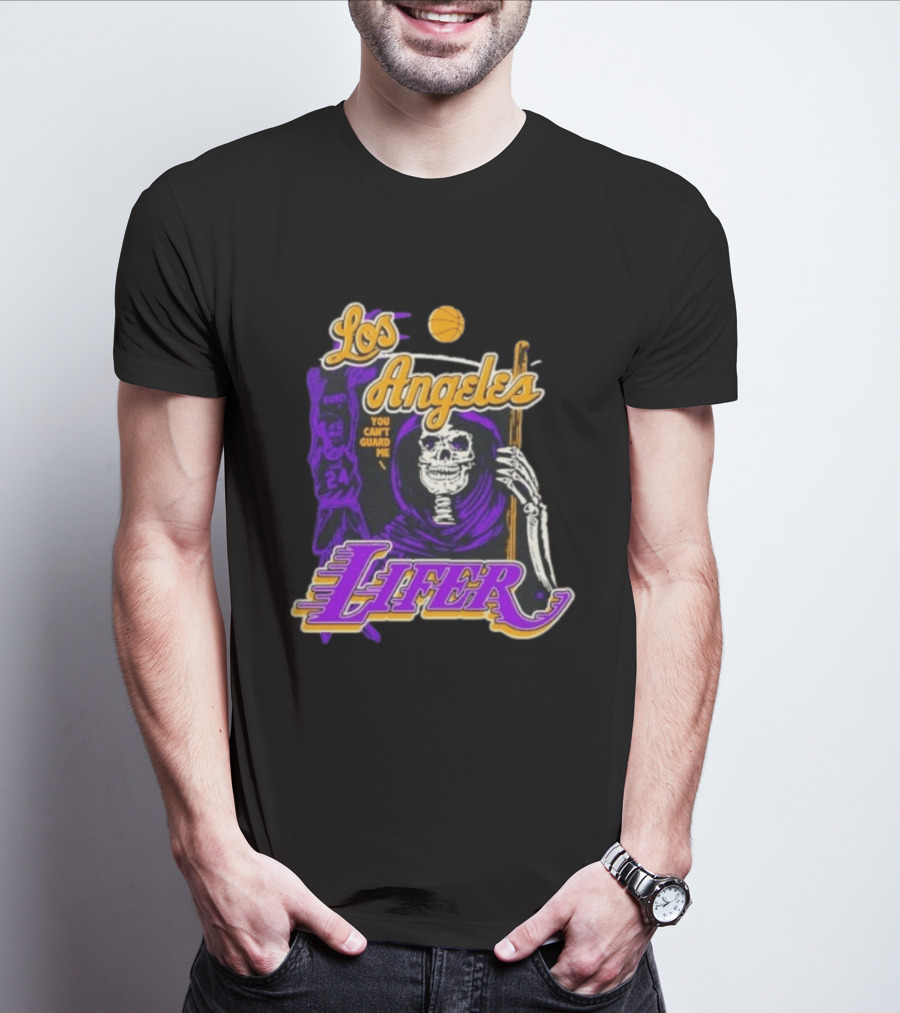 Los Angeles Lakers Lifer You Can't Guard Me Skeleton Basketball T-Shirt