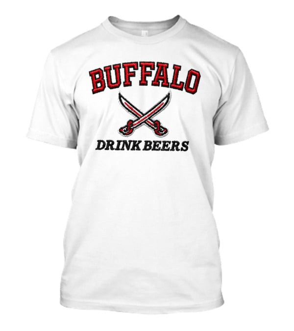 Buffalo Drink Beers Crossed Swords Rasmus Dahlin T-Shirt