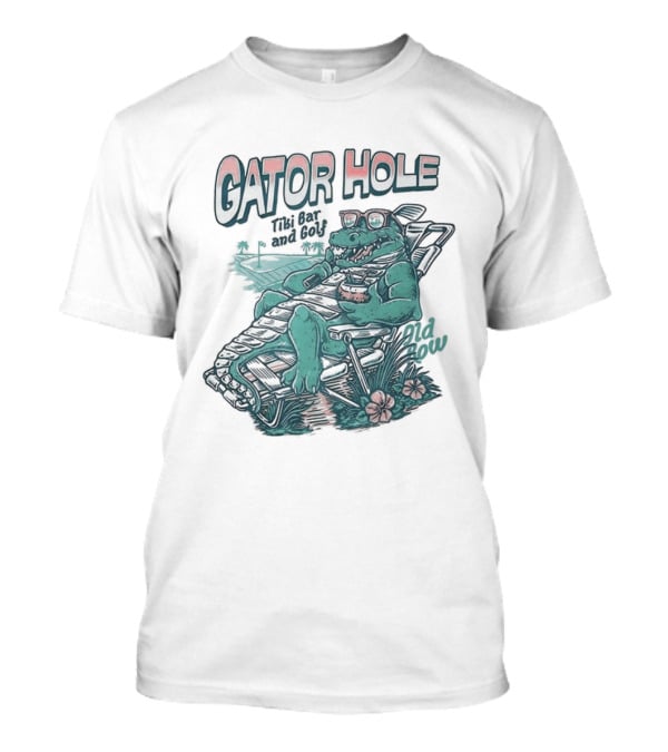 Gator Hole Tibi Bar Golf Crocodile Relax T-Shirt
