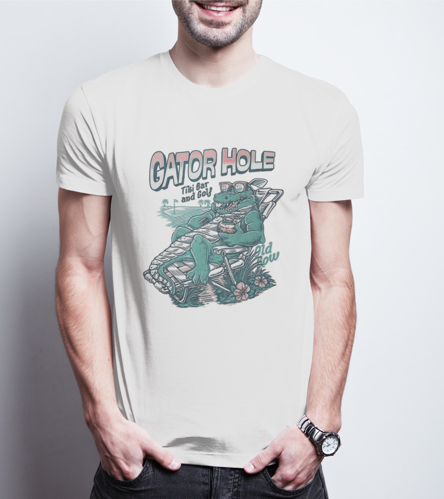 Gator Hole Tibi Bar Golf Crocodile Relax T-Shirt