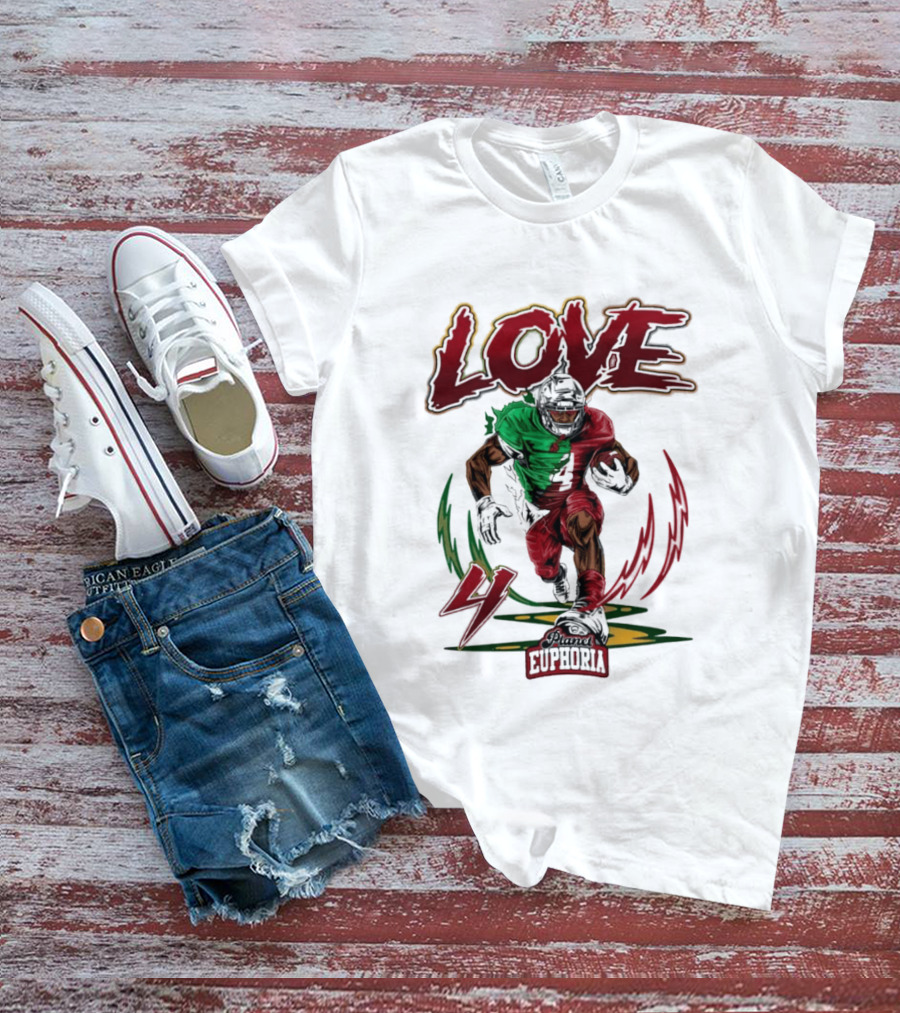 Jeremiyah Love Euphoria 4 Football T-Shirt