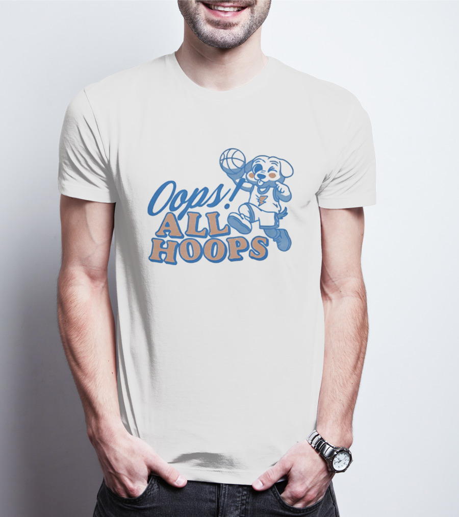 Oops All Hoops Oklahoma City Thunder Playful Dog Basketball T-Shirt